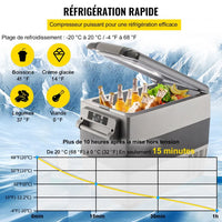 Mini Réfrigérateur Frigo 55L Portable pour Voiture
